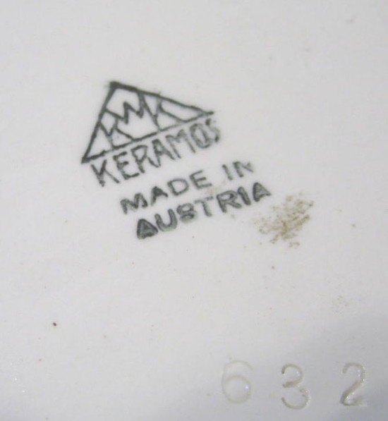 Austrian Art Deco Geometric Keramos Vase